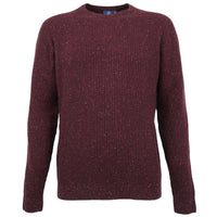 Albert and Maurice Donegal Rib Jumper Damson