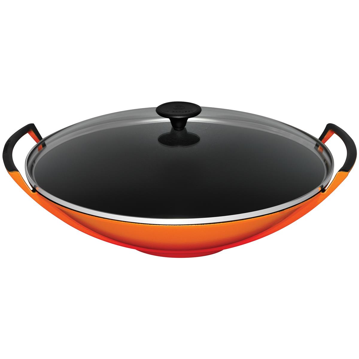 Le Creuset Cast Iron Wok & Glass Lid