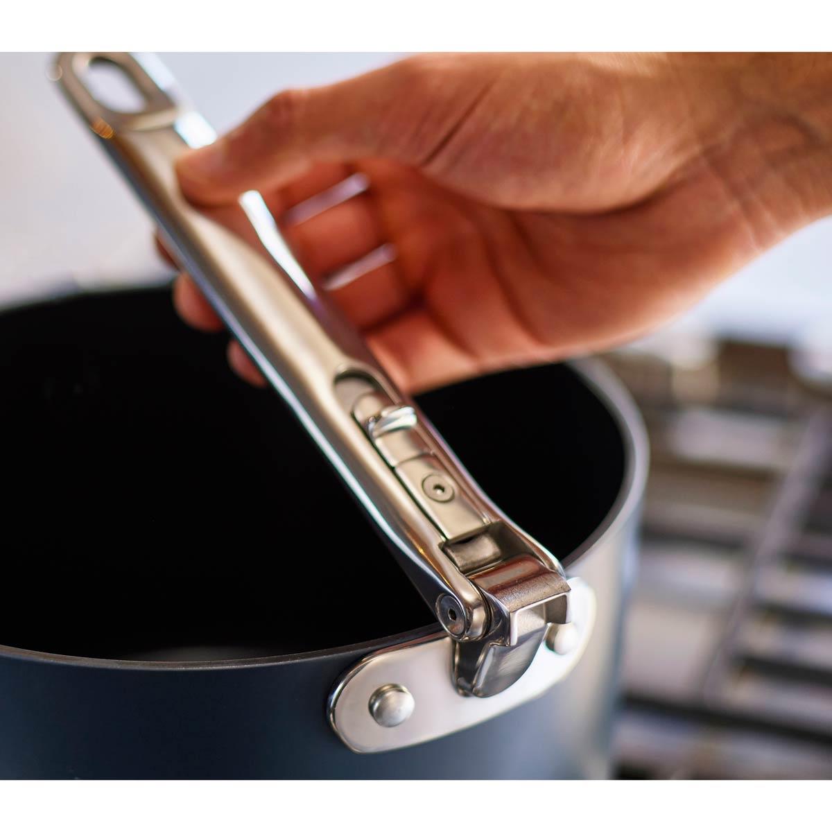 Joseph Joseph Space Folding Handle Ceramic Non-stick Saucepan With Lid Folding Handle