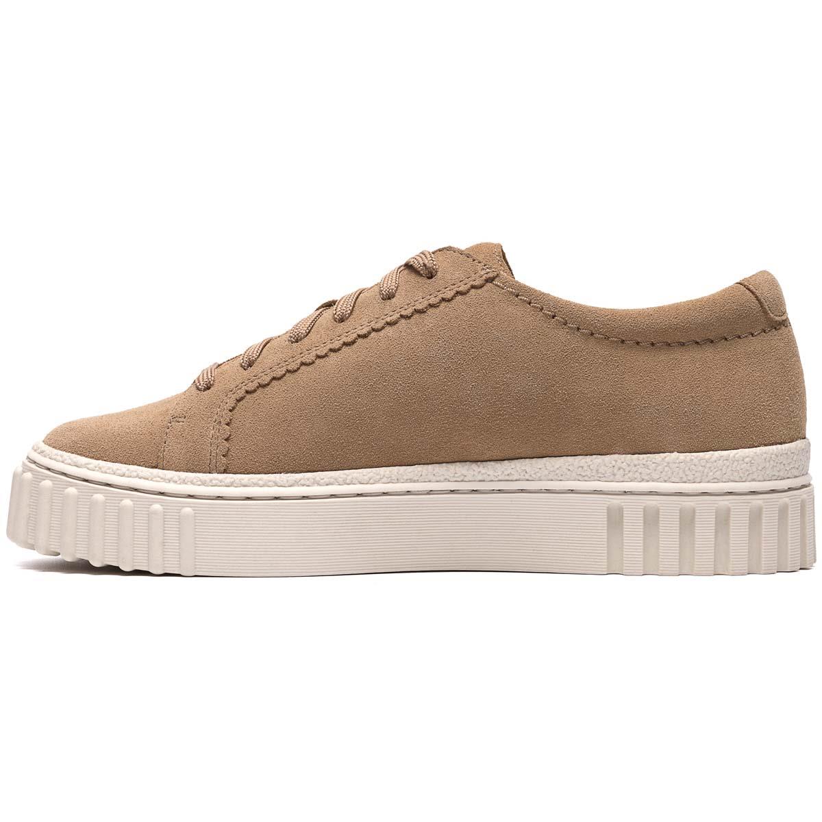 Beige Suede Clarks Womens Mayhill Walk Trainers Alternate Side