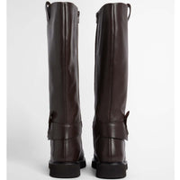 Dark Choc Barbour Womens Theodora Riding Boot BACK