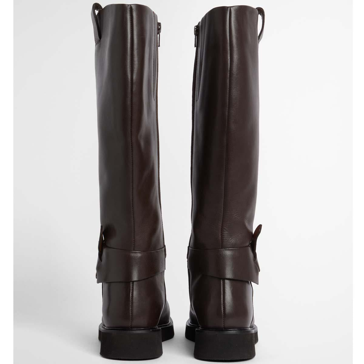 Dark Choc Barbour Womens Theodora Riding Boot BACK