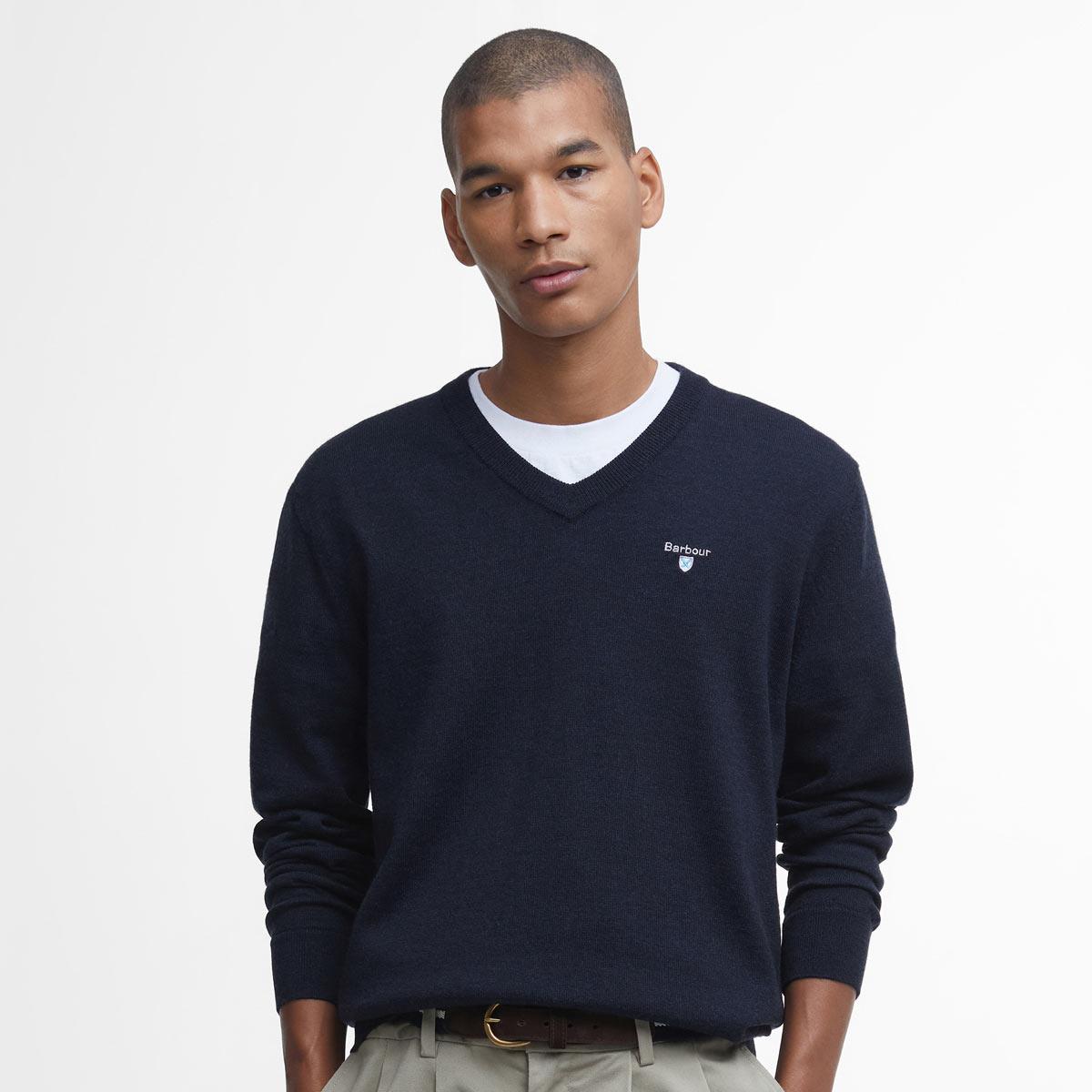 Barbour Mens Merino V-Neck Sweater