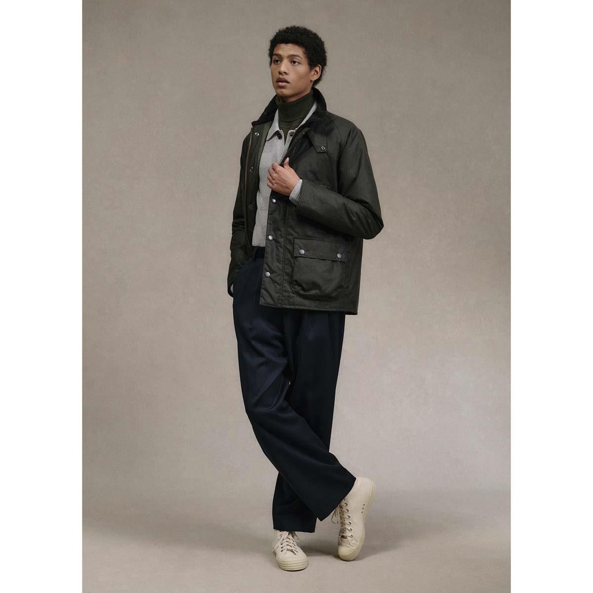 Barbour Mens Modern Beaufort Check Wax Jacket