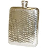 Pewter Bisley 6oz Hammered Flask