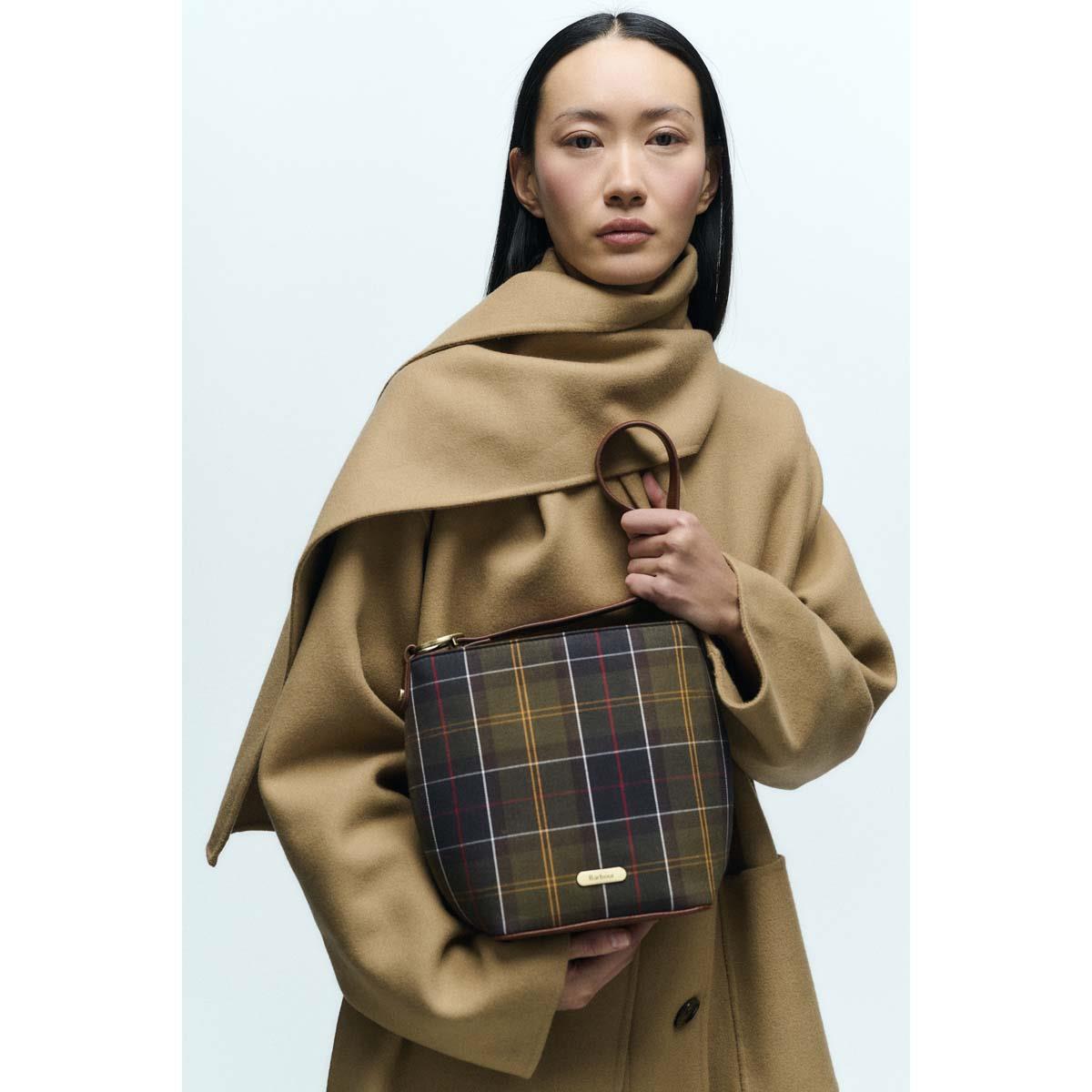 Barbour Womens Cedar Tartan Bucket Bag