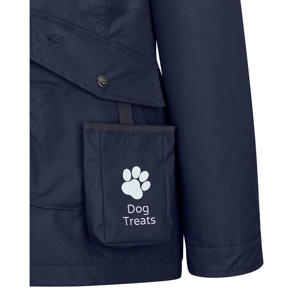 Navy Hoggs Of Fife Womens Fara Waterproof Jacket Pocket