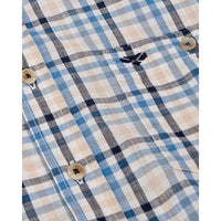 Blue/Corn Hoggs of Fife Mens Aberdour Short Sleeve Shirt Swatch