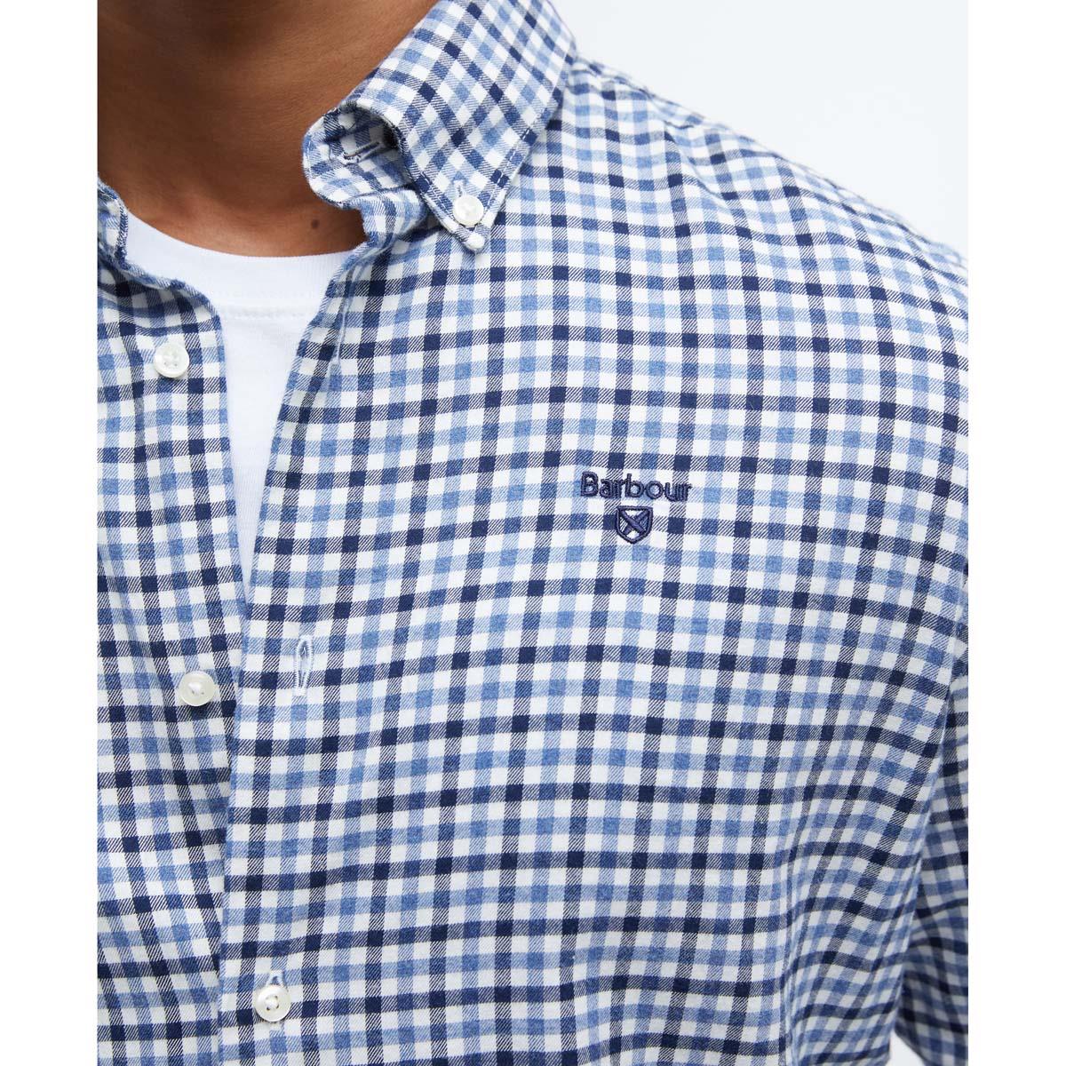 NAVY Barbour Mens Finkle Tailored Shirt LOGO