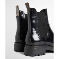 BLACK Barbour Womens Fawne Chelsea Boot BACK