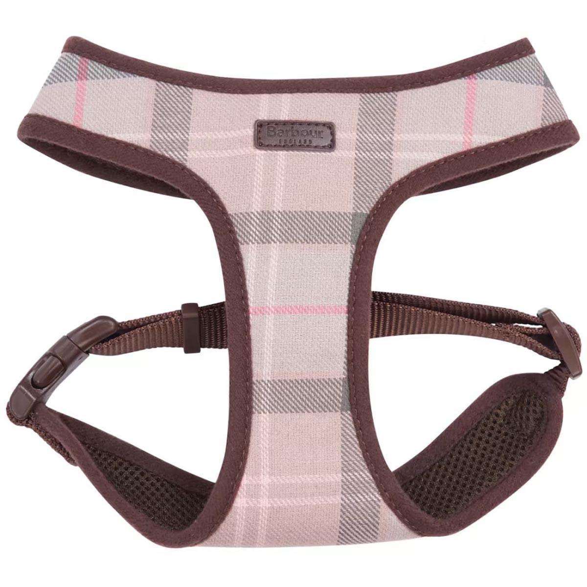 Taupe/Pink Tartan Barbour Tartan Dog Harness