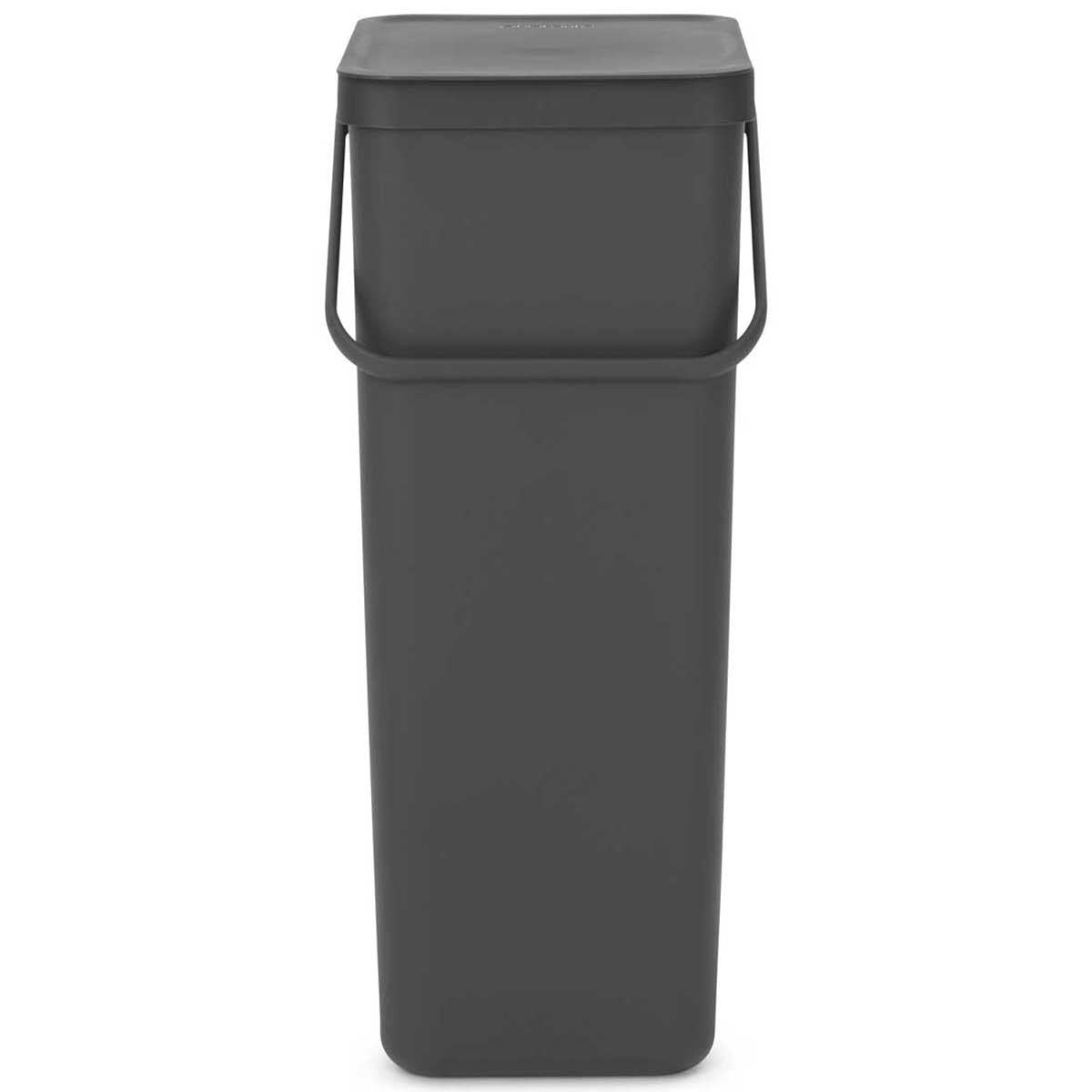 Dark Grey Brabantia Sort & Go Waste Bin 40 Litre