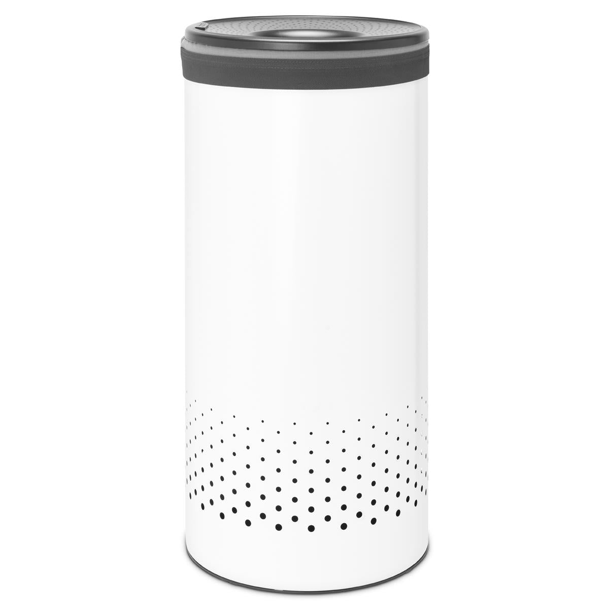 White Brabantia Laundry Bin Plastic Lid 35 Litre