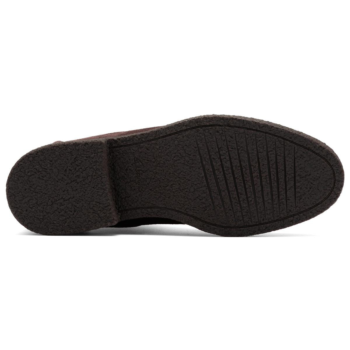 Dark Brown Suede Clarks Womens Nella Top Chelsea Boot Sole