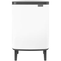 White Brabantia Bo Waste Bin Hi 12 Litre