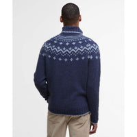 Navy Barbour Mens Hewton Roll Neck Jumper Back