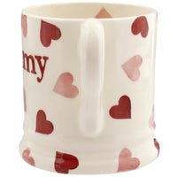 Emma Bridgewater Pink Hearts Mummy Half Pint Mug BACK