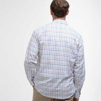 Pine Green Barbour Mens Caswell Tattersall Regular Fit Shirt Back