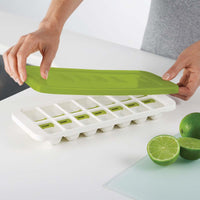 White/Green Joseph Joseph Quicksnap Plus Ice Cube Tray With Lid
