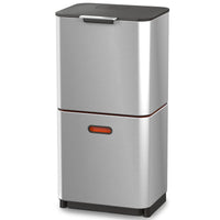 Stainless Steel Joseph Joseph Totem Max 60L Waste & Recycling Bin