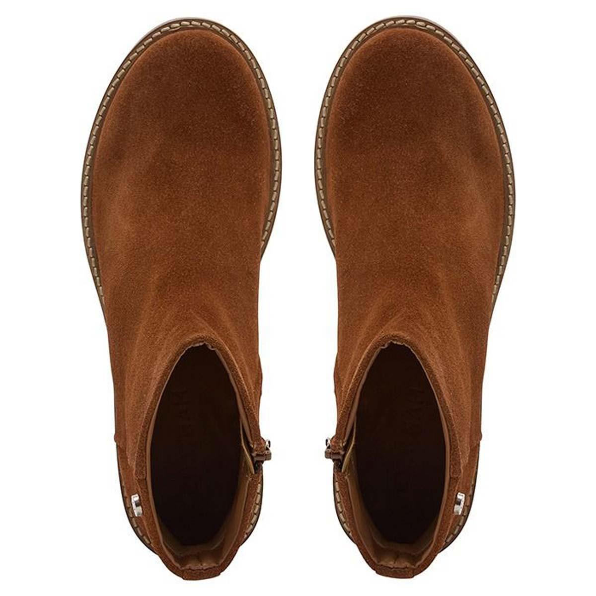 Tan Chatham Womens Hays Heeled Zip Boot Top