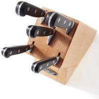 Stellar Sabatier IS 5 Piece Knife Block Set Angle View