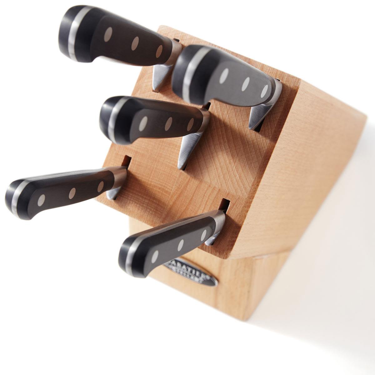 Stellar Sabatier IS 5 Piece Knife Block Set Angle View