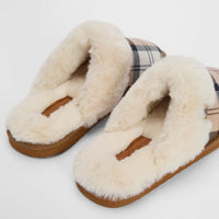 Hessian Tartan Barbour Womens Claudia Tartan Mule Slipper lining