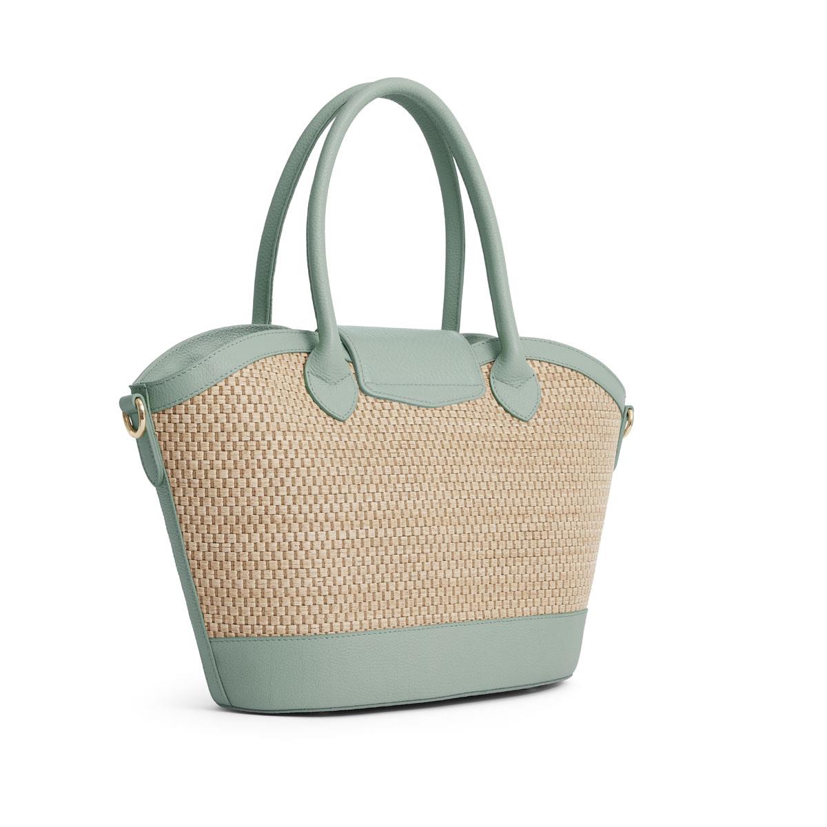 Fairfax & Favor Windsor Basket Bag back green