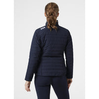Navy Helly Hansen Womens Crew Insulator Jacket 2.0 On Model Rear