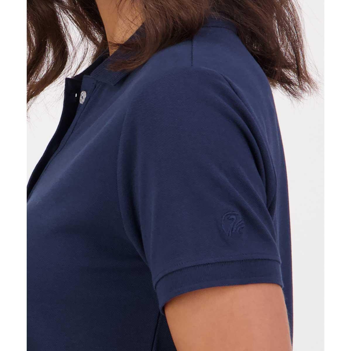Navy Swanndri Womens Gladstone Polo Shirt Shoulder Detail