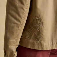 Tan Brown Joules Womens Barn Jacket Embroidery
