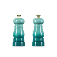 Le Creuset Set of 2 Classic Mini Mills Bleu Riviera colour