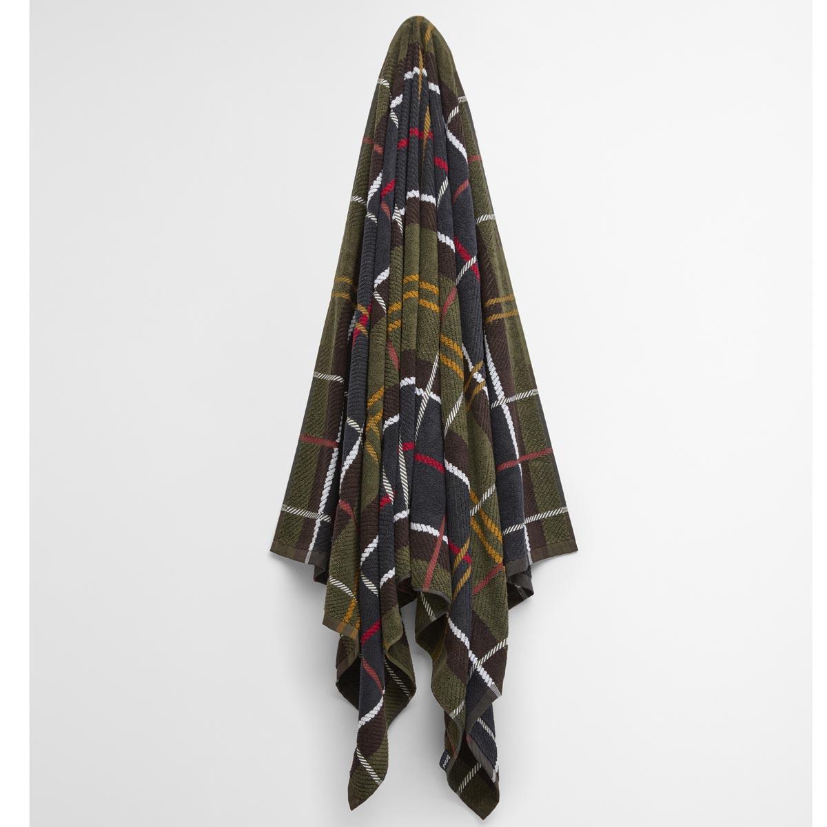 Classic Tartan Barbour Tartan Beach Towel hung