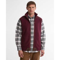 Dark Bordeaux Barbour Mens Langdale Gilet FRONT