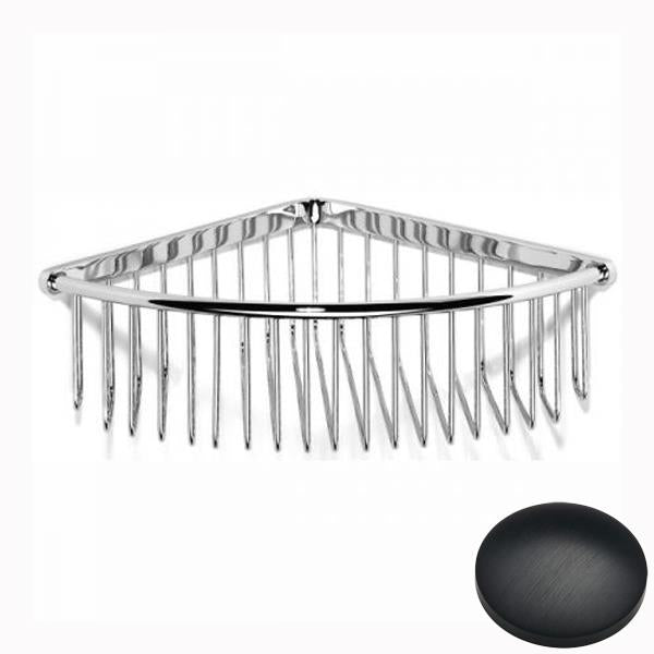 Matt Black Chrome Samuel Heath Corner Shower Basket N158