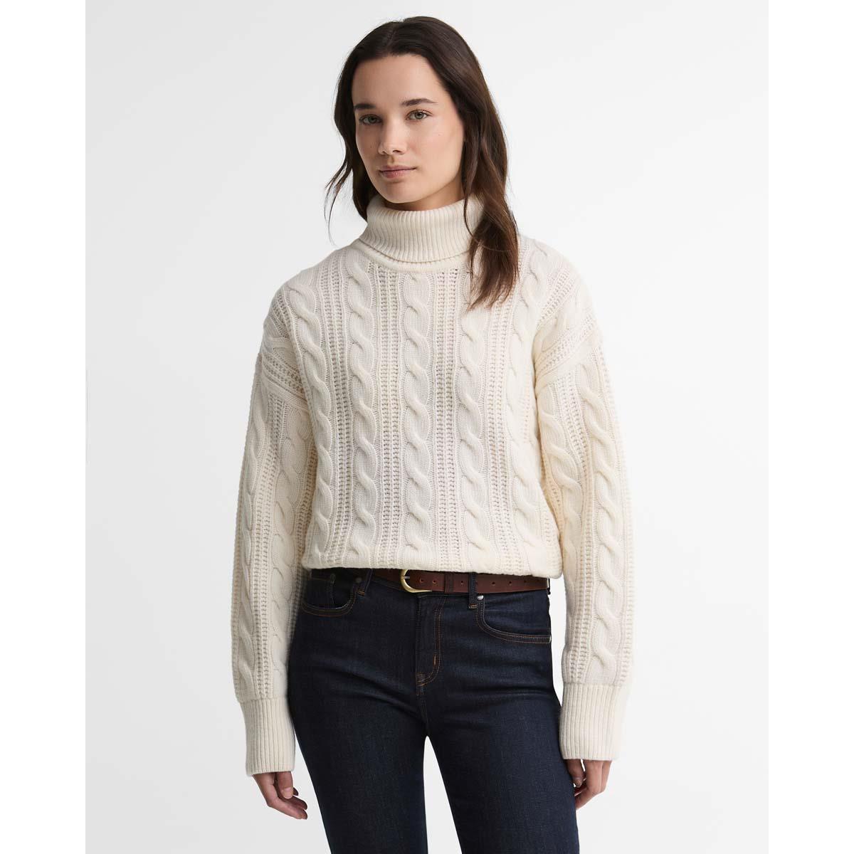 ECRU Barbour Womens Agatha Knitted Jumper FRONT