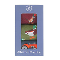 Albert and Maurice Mens Socks Gift Set Pack Of 3