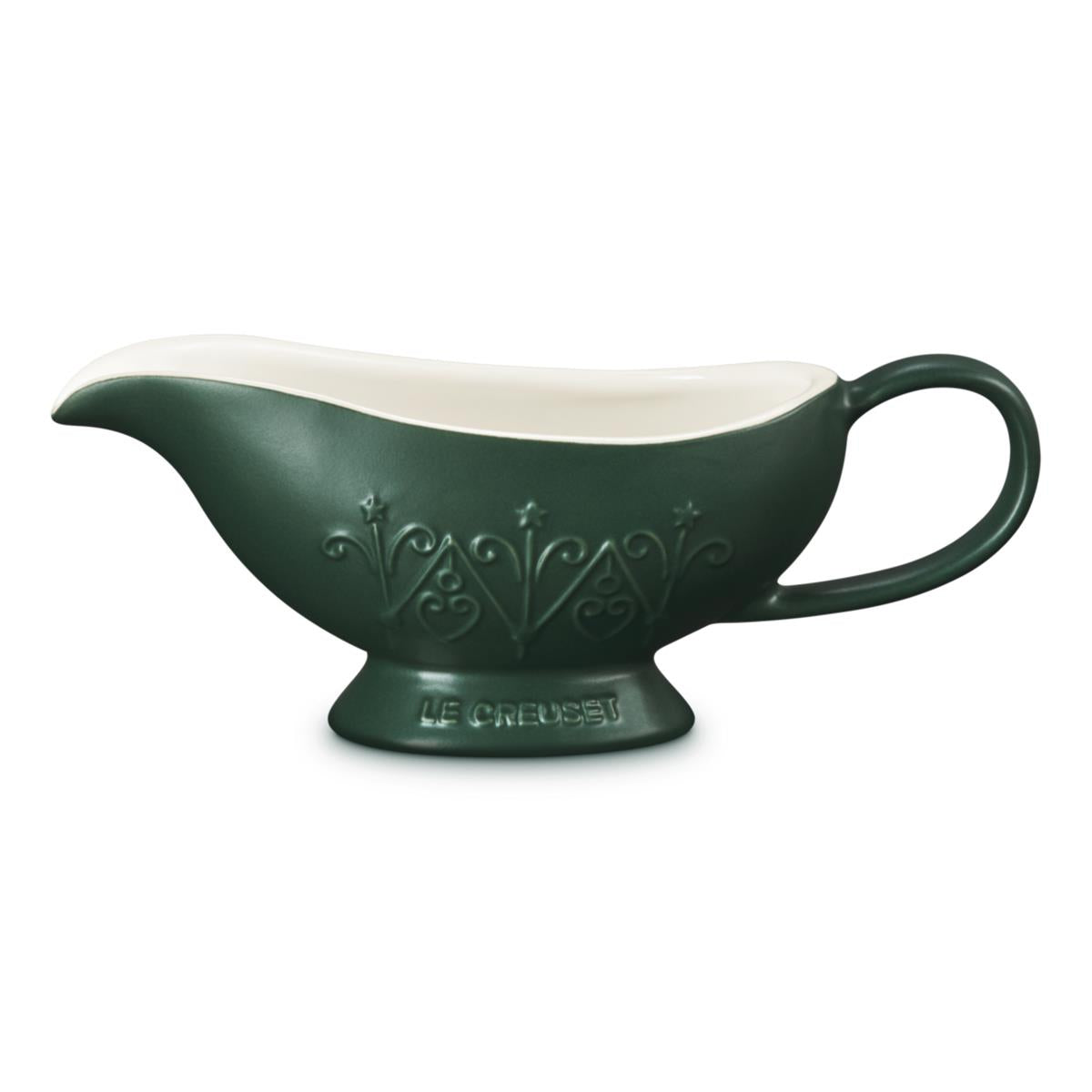 Le Creuset Stoneware Heritage Sauce Jug Christmas Relief