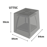 Bosmere Ultimate Protector Square Fire Pit size