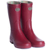Le Chameau Womens Iris Bottillon Jersey Lined Boot Rouge