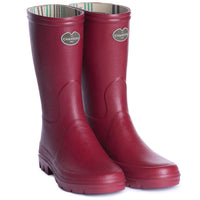 Le Chameau Womens Iris Bottillon Jersey Lined Boot Rouge