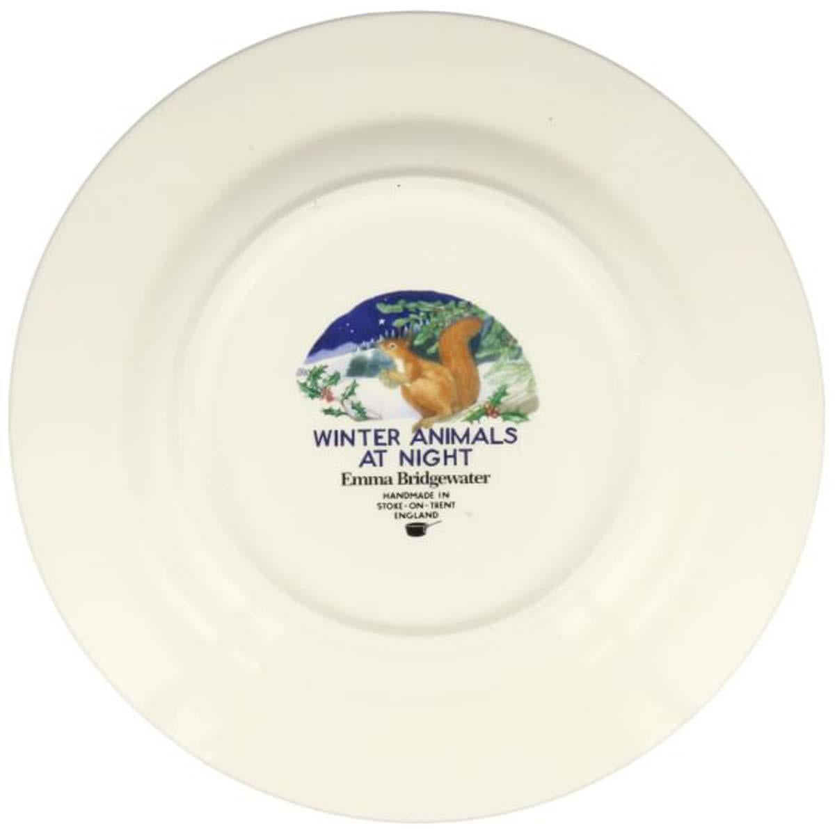 Emma Bridgewater Christmas Midnight Squirrel Medium 8.5 Inch Plate