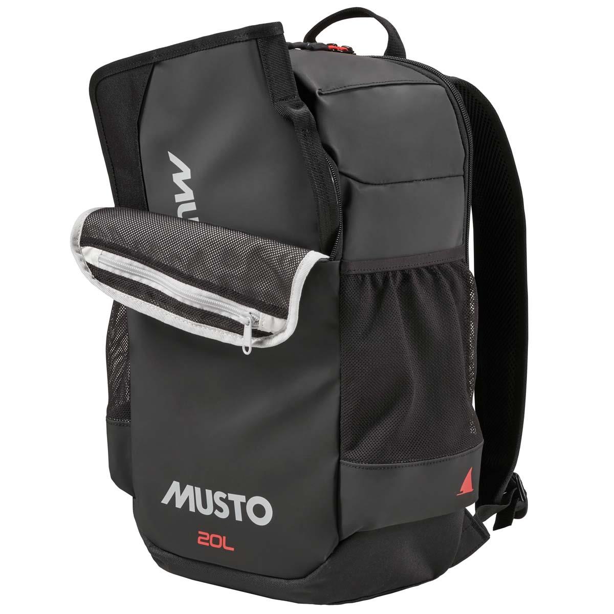 Black Musto 20L Backpack pockets2