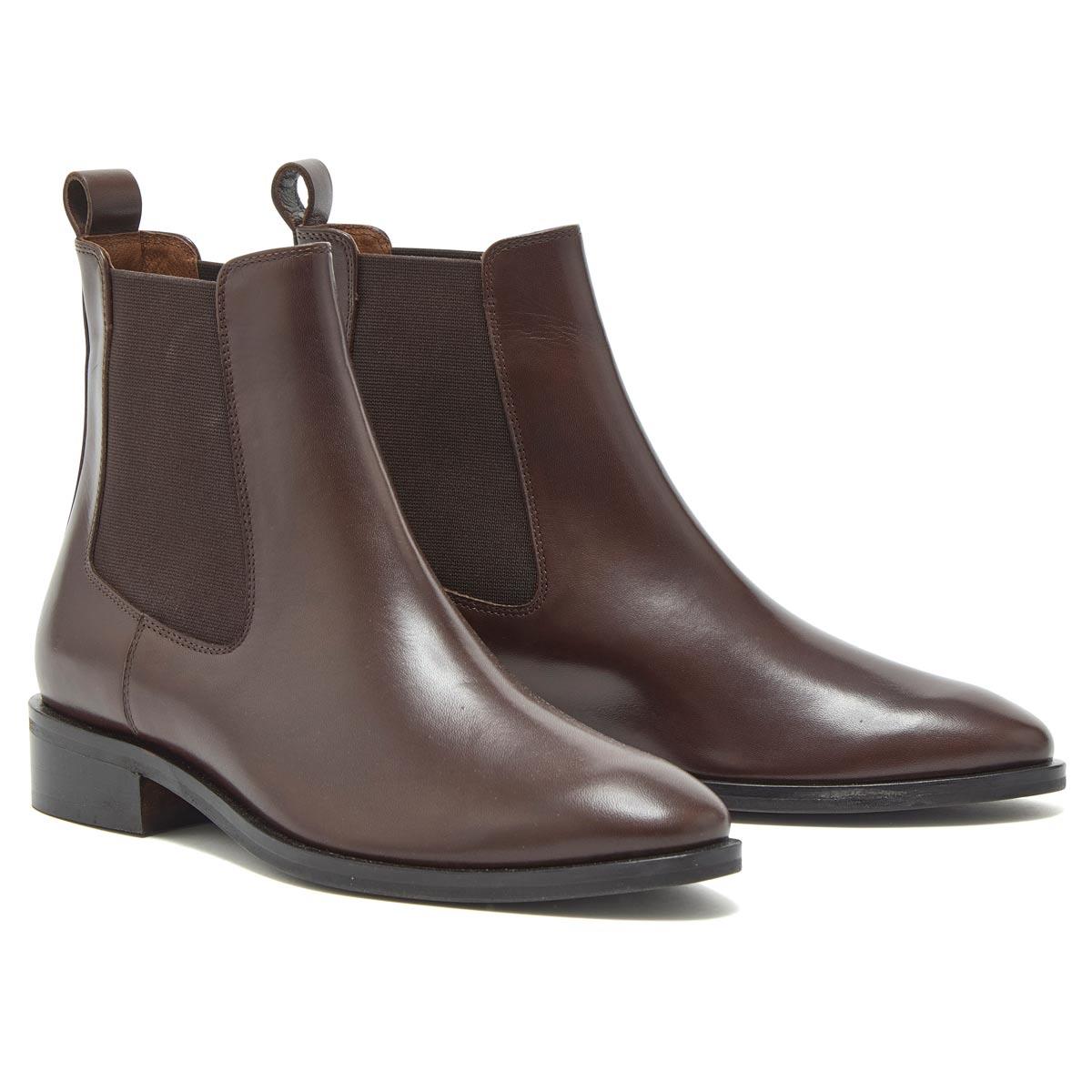 Dark Brown Chatham Womens Allerton Chelsea Boots Pair