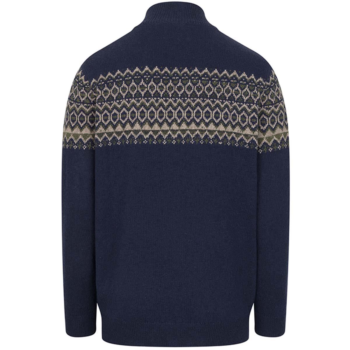 Hoggs Of Fife Mens Colonsay Fair Isle 1/4 Zip Pullover