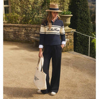 Ink Navy Holland Cooper Womens Signature Quarter Zip Sweat Lifestyle