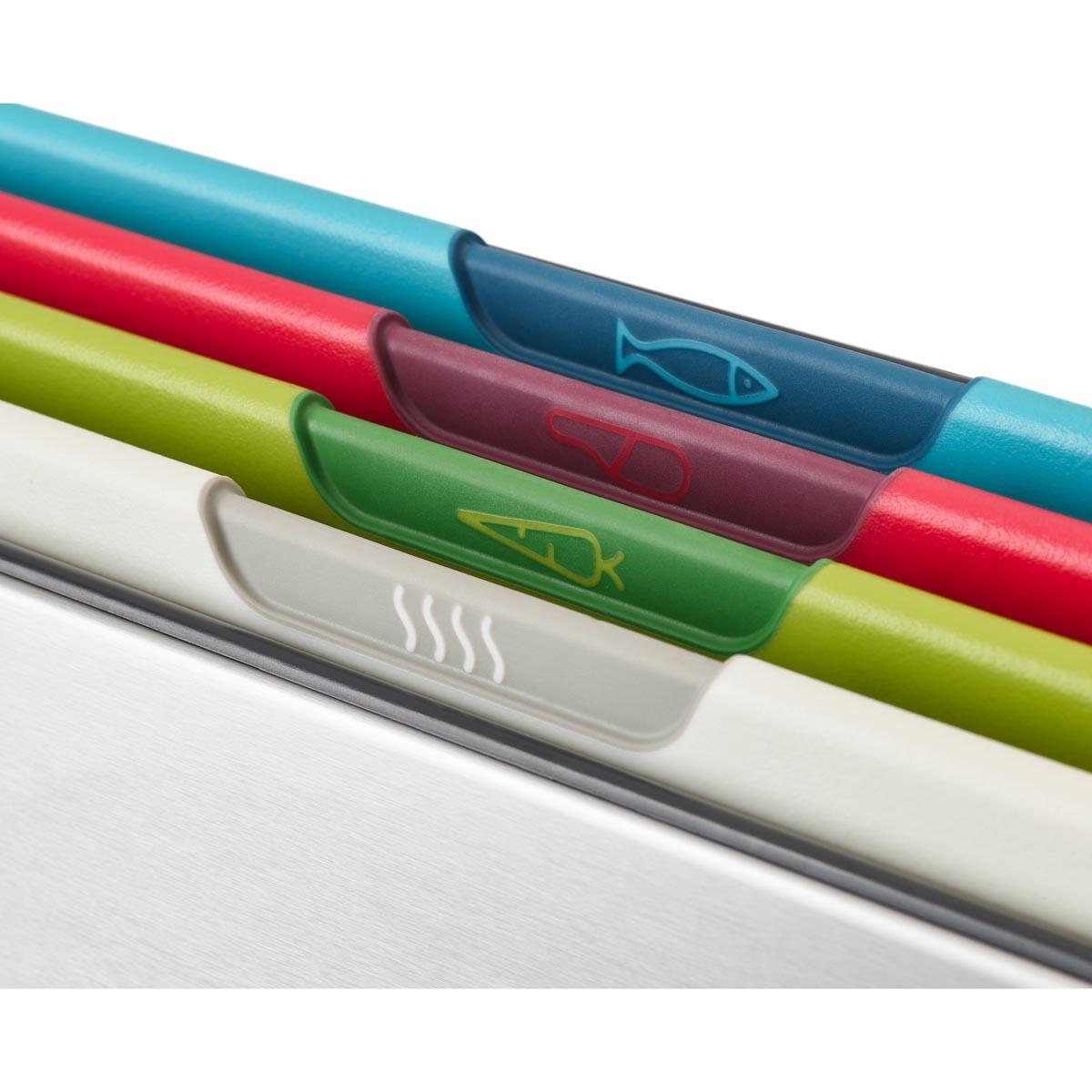 Joseph Joseph Folio Icon Steel Four Piece Board Set colors