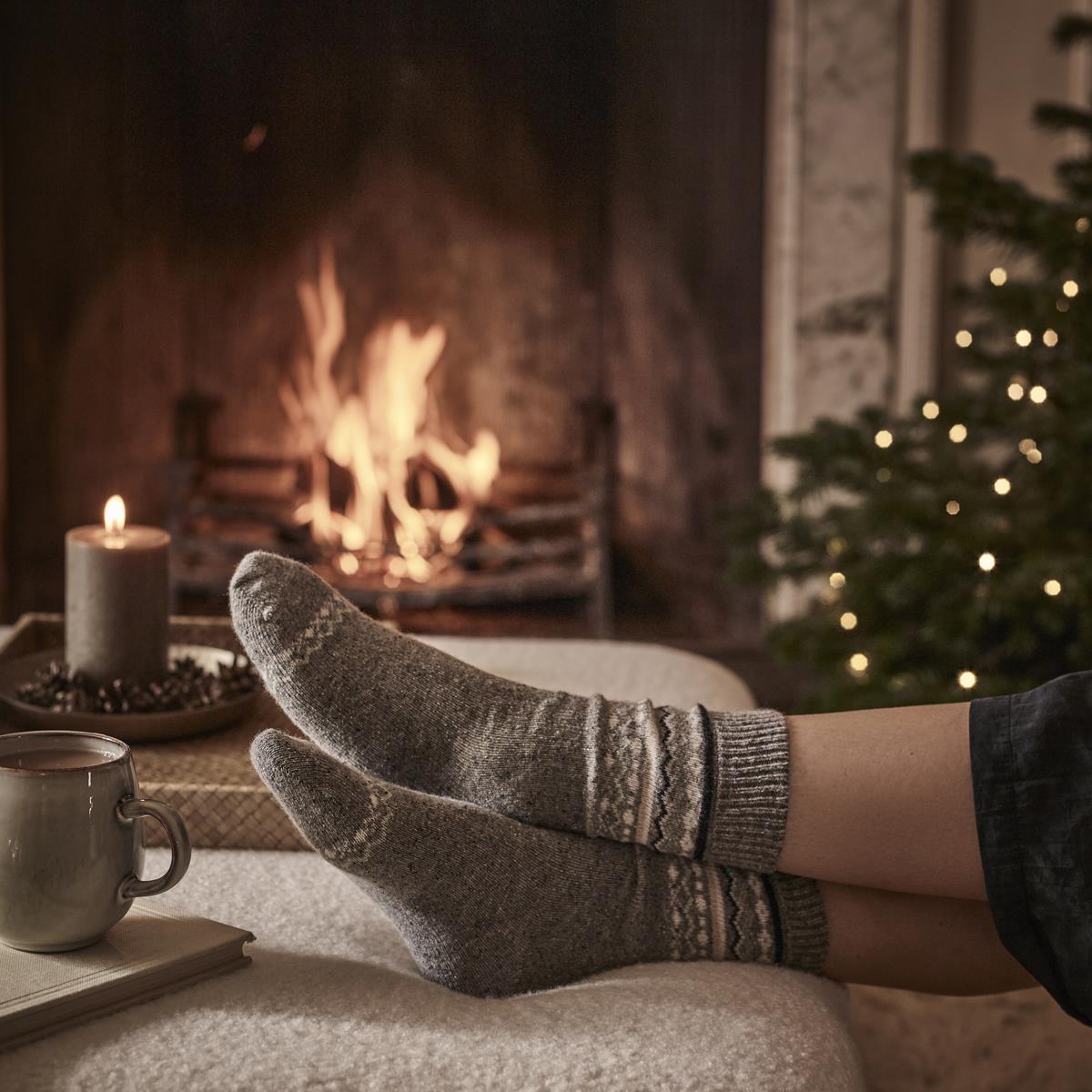 Barbour Womens Anaise Fair Isle Sock Lifestyle
