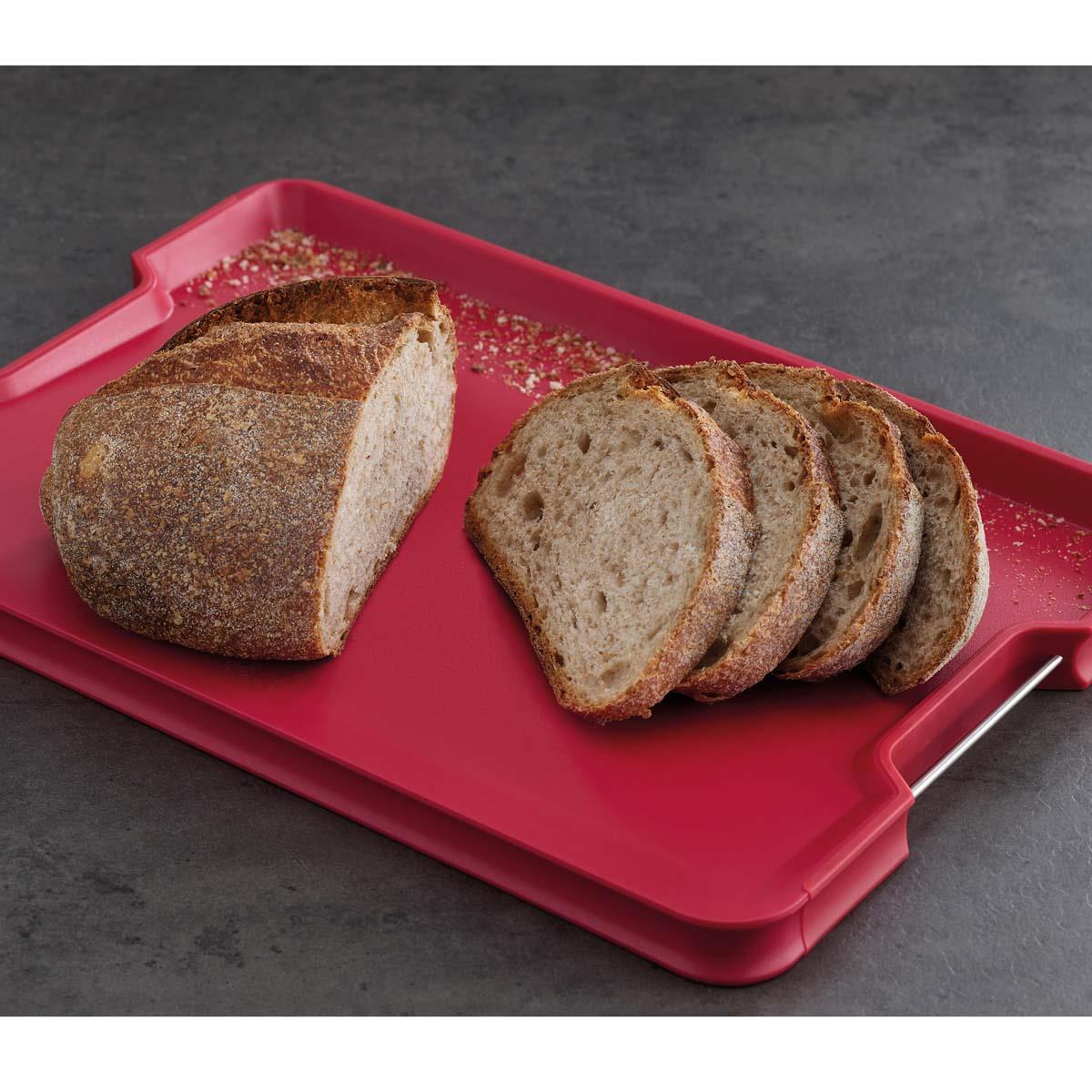 Red Large  Joseph Joseph Cut & Carve Plus Chopping Board bread